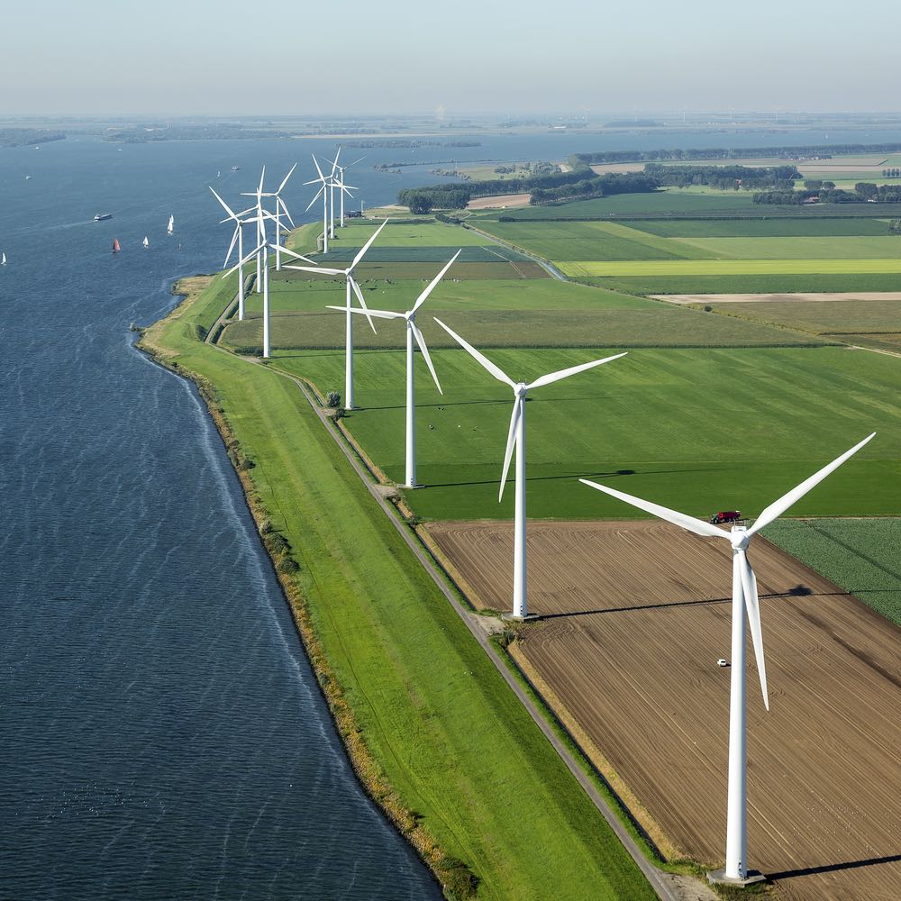 Aerogeneradores en un campo